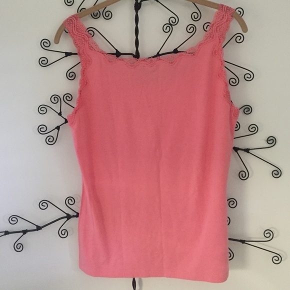 Ann Taylor Pink Lace Camisole Size Medium - Picture 3 of 3